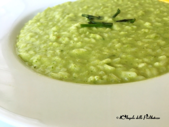 risotto con crema di asparagi
