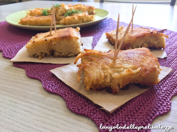 spaghetti fritti al macco di fave