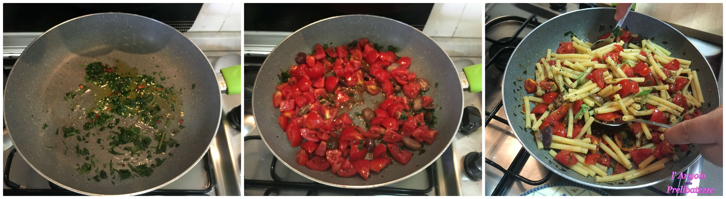 cataneselle alle olive e pomodorini