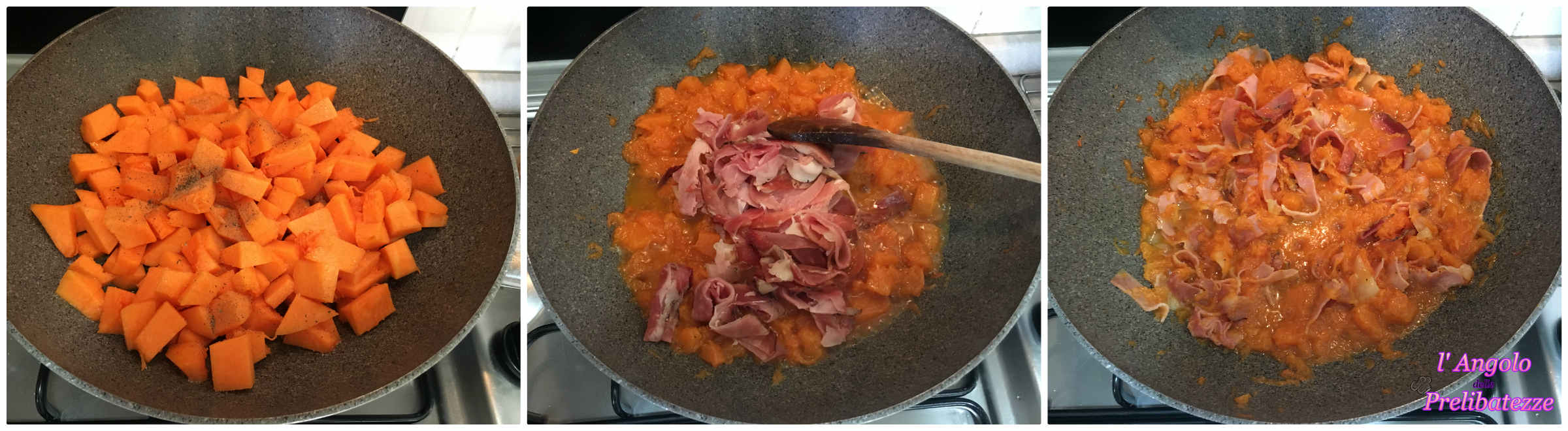 linguine cremose con zucca e speck