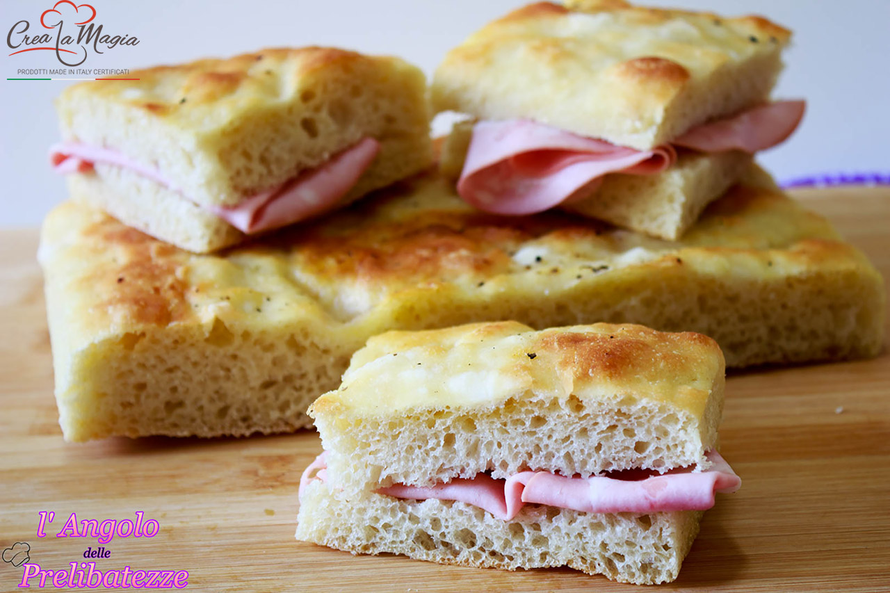 focaccia alta, sale e pepe