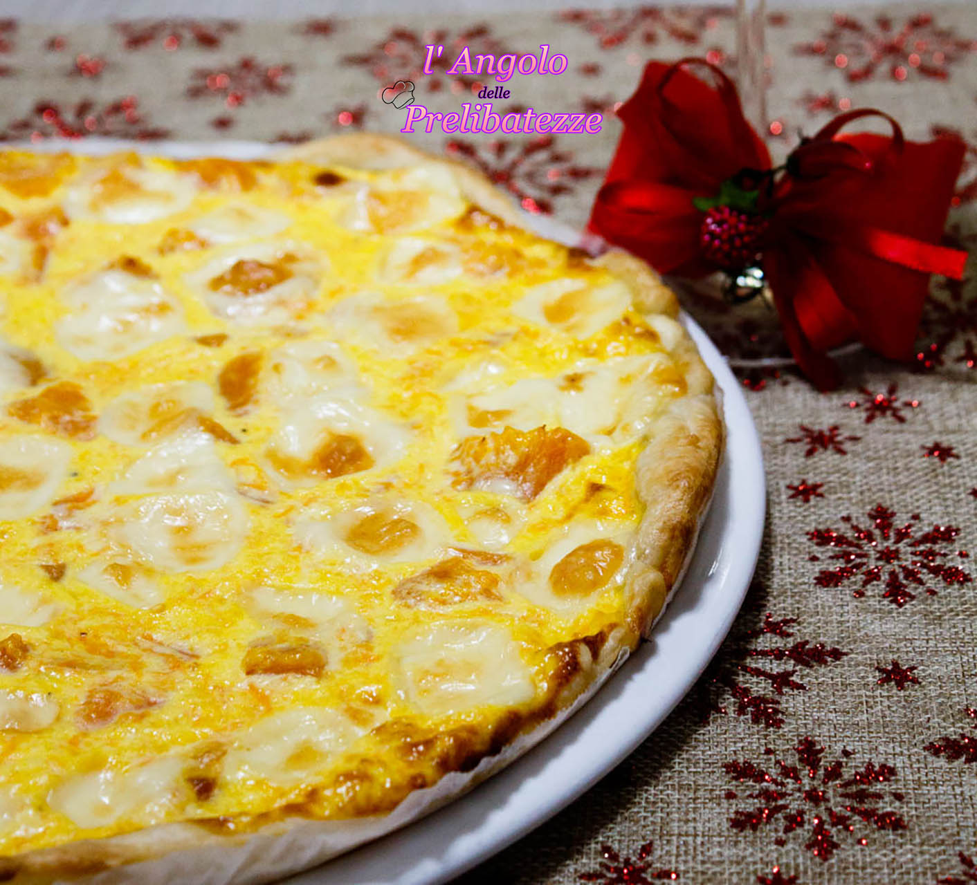 quiche con zucca rossa e gouda