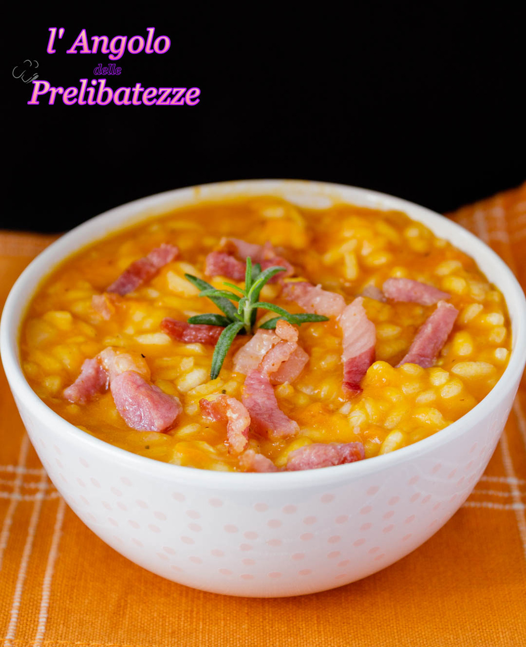 Risotto alla zucca rossa con pancetta croccante | l'Angolo delle ...