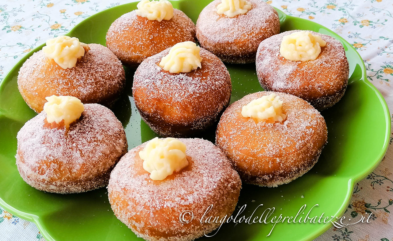 Bomboloni Fritti Alla Crema Le Ricette Di Simona L Angolo Delle Prelibatezze